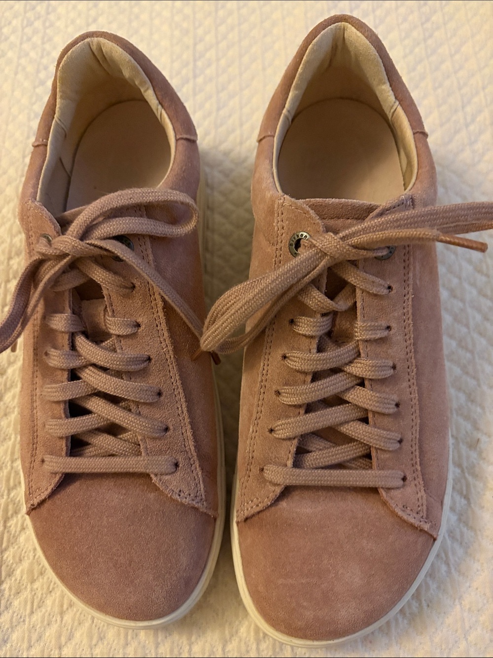Birkenstock Women's Suede Sneakers in Dusty Pink